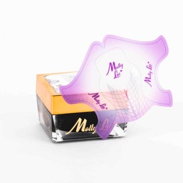 Шаблоны для ногтей пластиковые формы Гибкие MollyLac фиолетовые 500 шт.