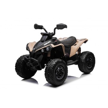 Duży Mocny QUAD Dla dzieci CAN-AM Maverick 24 Volt 2x200 Watt Beżowo Czarny