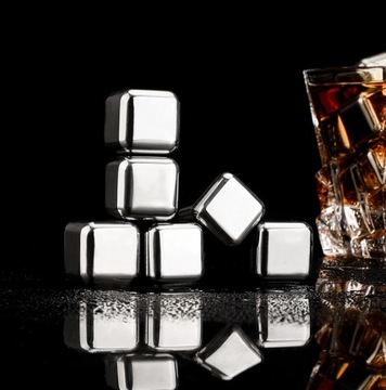 Металлические кубики льда для напитков «Виски», 6 шт.