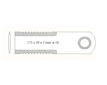 Нож кормоуборочного комбайна 173х50х3мм Claas 610190006