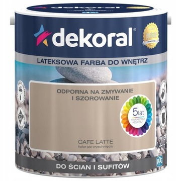 FARBA DEKORAL AKRYLIT W CAFE LATTE 2,5L