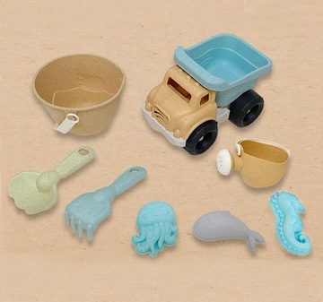 НАБОР ПЕСОЧНИЦЫ, ВЕДРО, ФОРМЫ, ЛОПАТА, ЛЕЙКА, 8 шт. ВУПИ