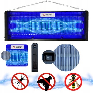 MOCNA LAMPA OWADOBÓJCZA PUŁAPKA NA OWADY ECO PRO 250m2 NA MUCHY KOMARY