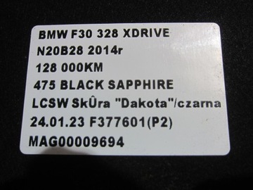 BMW F30 F20 KRYT PODVOZKU TUNELU 7222003