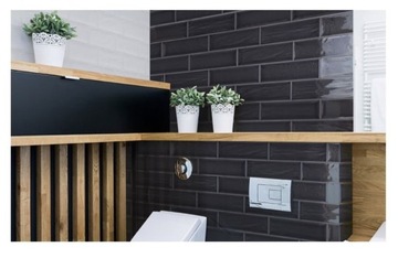 ARIA ЧЕРНЫЙ ГЛЯНЦЕВЫЙ КИРПИЧ 10x30 FABRESA