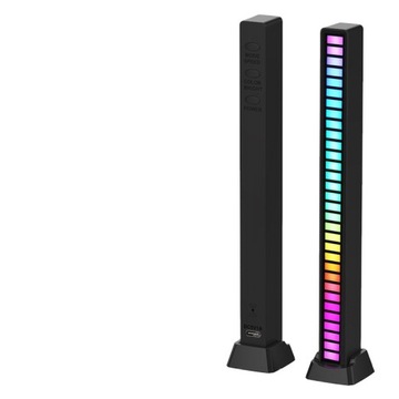 Светодиодная музыкальная лампа RGB, управление через приложение, синхронизация со звуковым компьютером