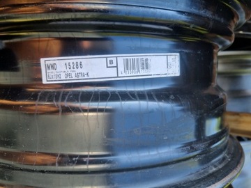 4× DISK OCELOVÝ OPEL OE ASTRA K 6.0" X 15" 5X105 ET 37