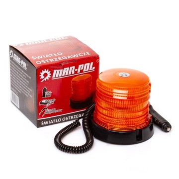 LAMPA BŁYSKOWA OSTRZEGAWCZA STROBOSKOP 360° KOGUT MAGNES 12V/24V 20W