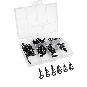 Набор из 40 люверсов из нержавеющей стали.