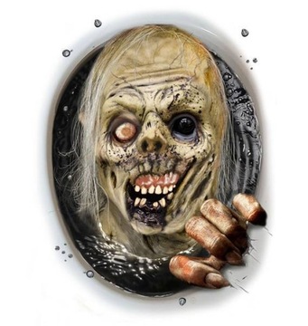 DEKORACJA NA WC ZOMBIE POTWÓR TOALETA HALLOWEEN