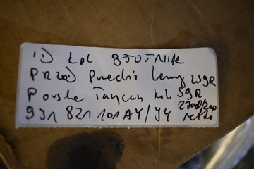 KPL. BLATNÍK PŘEDNÍ LEVÝ PORSCHE TAYCAN KOLOR: LS9R S9R 1