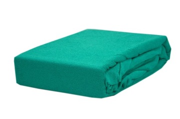 Prześcieradło frotte z gumką 160x200 zielony