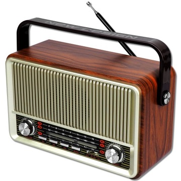 RADIO RETRO PRZENOŚNE BLUETOOTH FM SD AK AKUMULATOR
