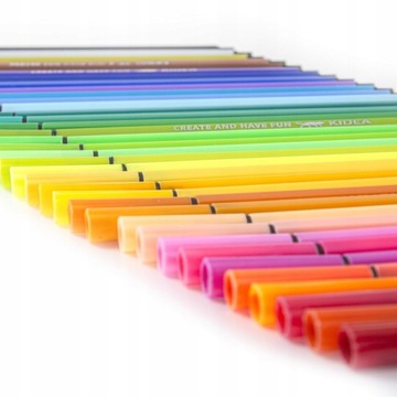 Flamastry mazaki pisaki w etui 24 kolory Kidea