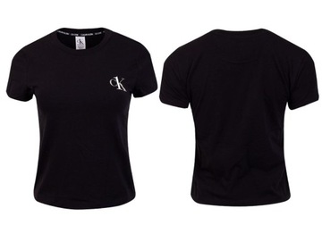 Calvin Klein koszulka r S t-shirt damska czarna HIT QS6356E001