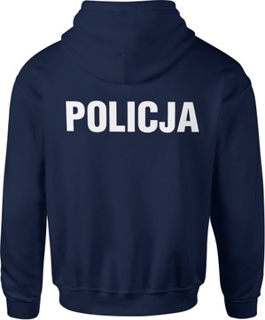 POLICJA BLUZA STRÓJ POLICJANTA BLUZA R. XL MĘSKA Z KAPTUREM DRESOWA NADRUK