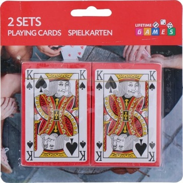 Karty do gry dwie talie klasyczne 108 kart w poker LIFETIME x2