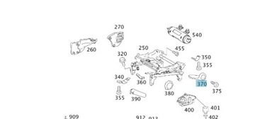 PÁKA DRŽÁTKO REGULACE SEDADLA P MERCEDES A-KL