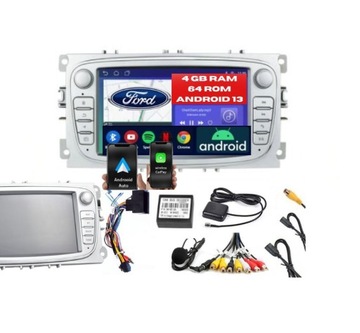 RADIO 2 DIN 4 GB /64 ANDROID FORD MONDEO MK4 FOCUS MK2 MK3 GALAXY S-MAX GPS