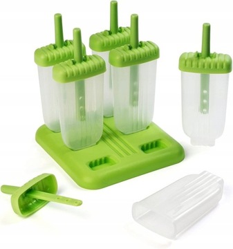 ФОРМОВКА ДЛЯ МОРОЖЕНОГО СОРБЕТА ФОРМОВКА НА ПАЛОЧКЕ ПОДСТАВКА ДЛЯ МОРОЖЕНОГО СОК ДОМАШНЯЯ 6 шт.