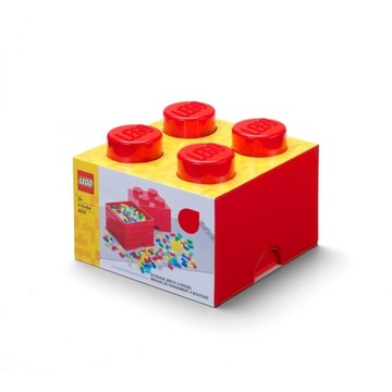 LEGO pojemnik na klocki czerwony