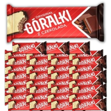 Góralki czekoladowe wafelki wafle 36 sztuk 50g