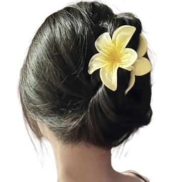 KLAMRA szczęka duża SPINKA do włosów KWIAT kwiatek HAWAJSKA