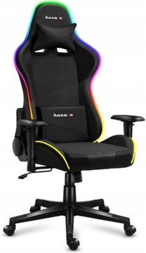 Fotel Gamingowy Gracza obrotowy HUZARO RGB Świeci