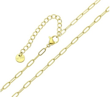 ŁAŃCUSZEK POZŁACANY 60+5 CM 3 MM STAL TTM XUPING