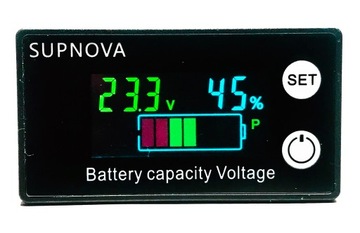 Miernik napięcia akumulatora DC 8 V-100 V wskaźnik