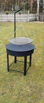 SOLIDNY ZESTAW GRILLOWY 3W1 80CM, GRUBA BLACHA 3MM