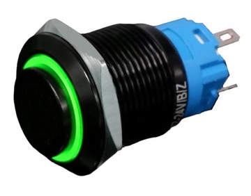 Włącznik przycisk monostabilny chwilowy reset 12mm 12V LED podświetlany