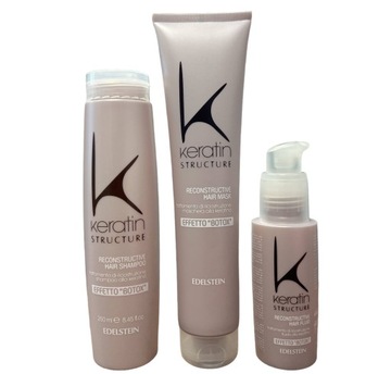 Keratin STRUCTURE ZESTAW DO REGENERACJI WŁOSÓW SZAMPON + MASKA + FLUID