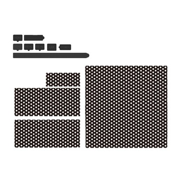 1 комплект пылевого фильтра из ПВХ. Легко чистить. Легко устанавливать. Пылезащитное вентиляционное отверстие.