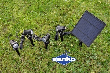Sanko S4205 Светодиодная солнечная лампа (4x3Вт) RGB разноцветная