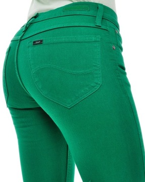 LEE spodnie SKINNY low GREEN jeans JADE _ W25 L33