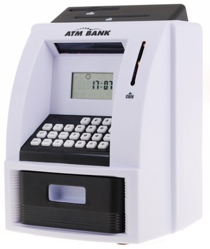 ZABAWKOWY SEJF BANKOMAT DLA DZIECI SKARBONKA Z KARTĄ MAŁY BANK