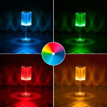 RGB+W CRYSTAL LED ночная лампа для проектора, USB-пульт дистанционного управления