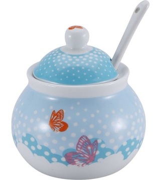 Porcelanowa Cukiernica Wellberg z łyżeczką 200ml