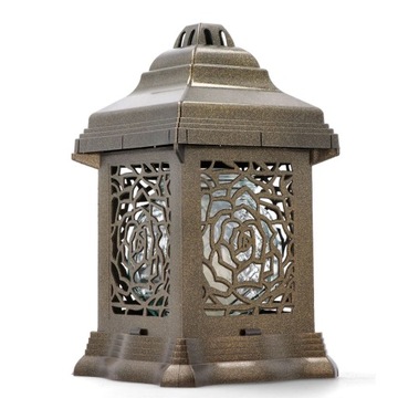 Znicz kapliczka ażurowa brązowa 24 cm