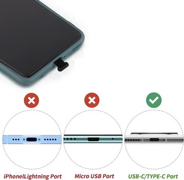 3 ПЫЛЕЗАЩИТНЫЕ ЗАГЛУШКИ ВХОД USB-C ДЛЯ ЗАРЯДКИ