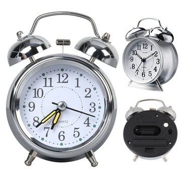 ZEGAR RETRO BUDZIK KLASYCZNY BATERIE GŁOŚNY ALARM NA PREZENT