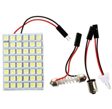 ПАНЕЛЬ 48 СВЕТОДИОДНЫЙ МОДУЛЬ W5W BA9S T4W C5W C10W БЕЛЫЙ