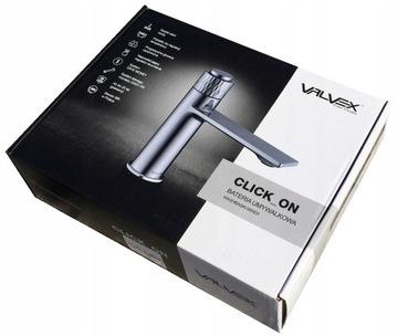 VALVEX DECOR Bateria prysznicowa + umywalkowa CLICK ON + DESZCZOWNICA chrom