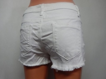 TROLL spodenki białe szorty jeans 38/M