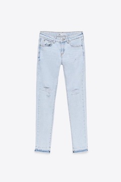 Zara spodnie jeansy niebieskie rurki skiny rozm.40