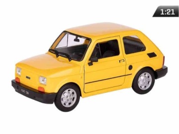 Автомобіль Welly Fiat 126p жовтий 1:21