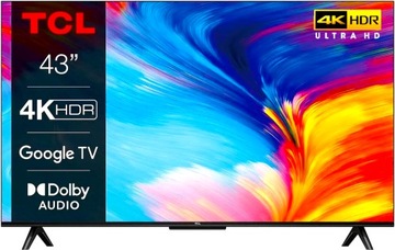 TCL 43P635 43-дюймовый 4K UHD LED-телевизор Google Smart TV, черный