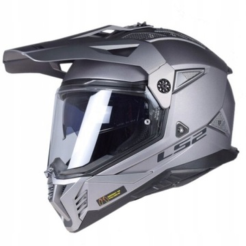 LS2 MX702 PIONEER II Kask Motocyklowy Adventure Cross Enduro Tytanowy 2XL