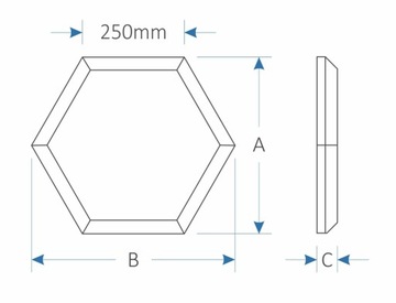 Акустическая стеновая панель из пенопласта HEXAGON 5см